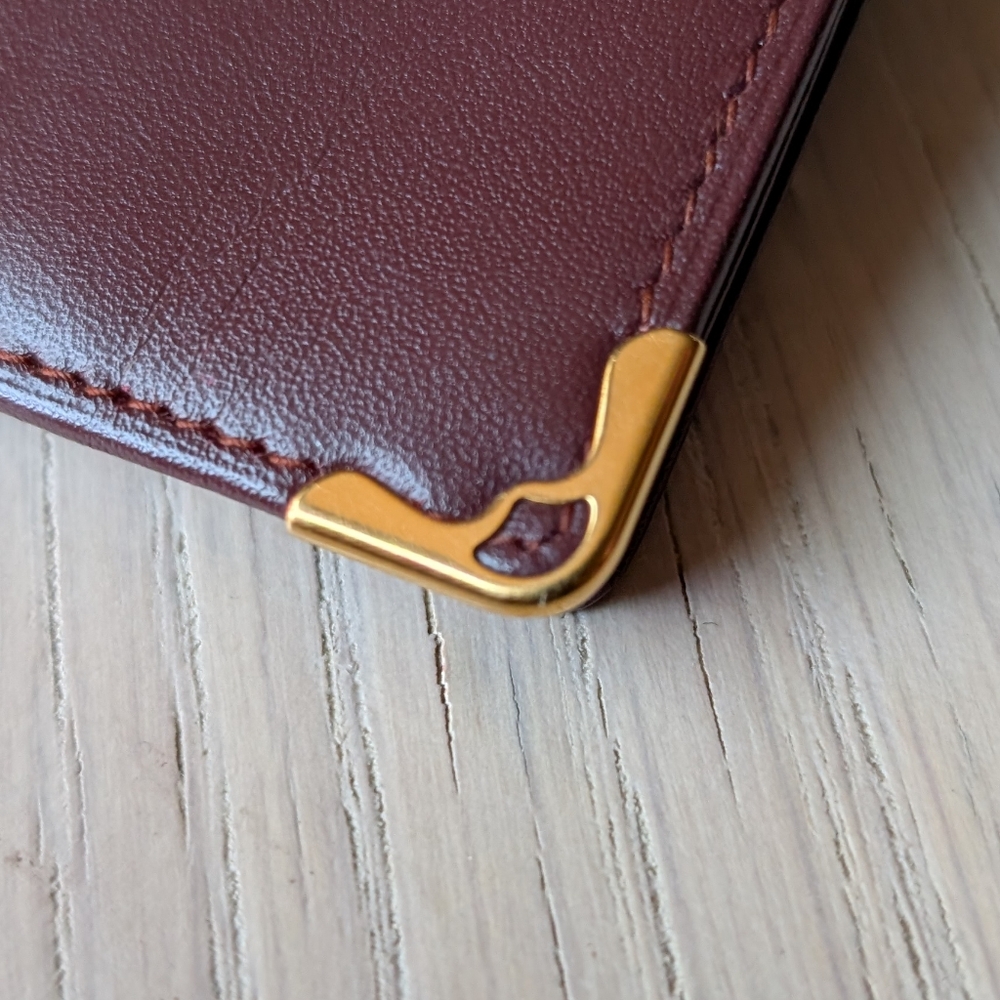 Cartier Burgundy Leather Wallet - Picture 2 of 6